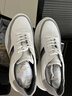 零度男鞋2025新款男士运动休闲鞋日常百搭拼接条纹轻便软底潮流百搭 白色 38 实拍图