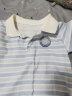 戴维贝拉（DAVE＆BELLA）夏季男童套装休闲小童衣服宝宝POLO上衣短袖两件套幼儿服装 蓝色条纹 100cm（建议身高90-100cm） 晒单实拍图