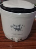 欧之宝（OUSHIBA）车载电饭煲12v/24v1升适合1-2人轿车货车用家用迷你饭煲车家两用 白色小猫款 1L 12v  轿车 实拍图