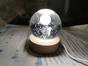 小妮秋水晶球小夜灯装饰摆件圣诞节礼物送男生女孩子生日儿童新年伴手礼 登月+圆形木底座+精美包装 无规格 实拍图