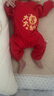 贝瑞加（Babyprints）婴儿红色连体衣新生儿满月服纯棉长袖爬服薄款透气 吉利52 实拍图