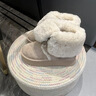 达芙妮雪地靴女2025秋冬新款加绒加厚保暖棉鞋东北户外百搭厚底中筒靴子 杏色 38 实拍图