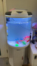 闽江（minjiang）半圆形鱼缸水族箱圆柱型金鱼缸客厅生态造景免换水锦鲤乌龟缸 纯白色+礼包+造景+升级过滤 BY560（鱼缸+储物柜子） 实拍图
