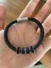Colaivkloia情侣手链男女款钛钢转运珠编织皮绳手饰品情人节生日礼物送男女友 T1k0325转运珠手绳【男女同款】 20CM【131-155】 实拍图