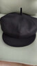 奇沛儿老人帽子男秋冬季爸爸毛呢保暖中老年八角帽男户外爷爷报童帽老头 黑色 M （57-58cm) 实拍图