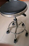 星恺（XINGKAI） 吧台椅可升降椅子凳子靠背转椅美容美发吧台凳实验室收银台椅子 黑色滑轮款 HK1062 实拍图