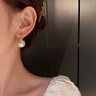 沐嫣贝珠耳环女轻奢气质高级感生日礼物潮复古时尚百搭港风钩耳饰 白色贝珠耳环(1.5cm) 实拍图