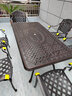 莫 家户外家具铸铝桌椅组合室外庭院桌椅露台桌椅休闲别墅花园阳台 6椅+175cm斜格长桌 实拍图