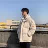 凡迪时尚假两件棉服男士冬季外套棉衣男新款潮牌衣服保暖棉衣棉袄休闲情侣 卡其色 L （100-120斤左右） 实拍图