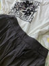 库恩玛维（KUHNMARVIN）学院风高腰显瘦半身裙女2024年夏新款小个子百褶A字短裙K55680 黑色 L 晒单实拍图