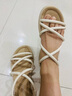 达芙妮（DAPHNE）凉鞋女夏季2025新款女鞋平底休闲凉拖鞋沙滩鞋罗马凉鞋女 米白色【松紧带热卖款】 36 实拍图