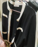 朗姿法式小香风纯羊修身设计感毛针织开衫女冬季新款毛针织衫 黑色 155/76A/S 晒单实拍图