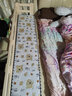 英美丹尼【现货】儿童床实木拼接加宽床带护栏原木单人床拼床婴儿床可定制 升级款 两面护栏+床垫 長*寛：180*50  高备注 实拍图
