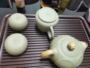 畅陶宜兴紫砂壶纯全手工原矿段泥茶壶整套茶具豆青砂清莲360cc 李晓璐 一壶两杯一公道套装 360ml 实拍图