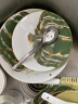 美浓烧（Mino Yaki） 绘手纸圆盘日式和风7英寸深盘釉下彩菜盘蔬菜盘小吃点心盘 绿椒款(17*4.8cm) 实拍图