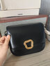 Songmont山下有松中号豆腐包重置系列斜挎小方包杨紫同款 黑色（现货） 实拍图