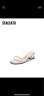 思加图夏季新款仙女风一字凉拖外穿拖鞋中粗跟女鞋EBI33BT3 白色 36 晒单实拍图