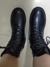 轩途诗马丁靴女加绒冬季系带英伦风短靴女厚底潮网红机车靴休闲女靴子 F06黑色加绒 37 实拍图