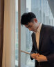 OMAX西装男套装韩版修身三件套商务休闲职业正装西服新郎伴郎结婚礼服 黑色二扣上衣+西裤+马甲 170/L（118-125斤左右） 实拍图