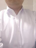 卡度顿白衬衫男长袖春秋新款男士商务休闲纯色免烫修身职业正装工装衬衣 白色（加绒） 5XL 实拍图