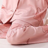 猫人（MiiOW）【A级防螨抗菌纯棉】女士睡衣女潮流兔子印花开衫家居服粉色L 晒单实拍图