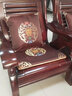 浩秦新中式椅垫客厅红木沙发垫坐垫新古典家具圈椅餐椅垫太师椅垫座垫 琅琊团-咖色 50X44厚3cm单个(海绵垫) 实拍图