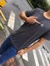 啄木鸟短袖t恤男士2026夏季薄款冰丝修身速干体恤半袖男圆领弹力上衣男 GL-TS002深灰色+TS002白色 XL 实拍图