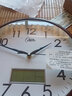 康巴丝（Compas）挂钟简约钟表创意客厅办公2025款石英钟挂墙卧室日历时钟 咖木色（日历款） 10英寸 （直径26厘米） 实拍图