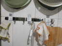 海立30601-6免打孔厨房墙壁挂钩连排浴室卫生间入户门后衣服帽钩毛巾 晒单实拍图