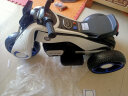 贝多奇儿童电动车摩托车双驱男女宝宝科幻大号三轮小孩玩具可坐人充电瓶 mini款白色+单驱动+4.5A电瓶 实拍图