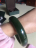 净心石 和田玉手镯微黑碧玉镯子油润菠菜绿 内径约61mm-62mm 实拍图