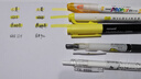 uni三菱荧光笔文具PUS-102T/103T可视窗荧光笔透明双头记号笔淡色手账标记笔 柔色系-黄色 实拍图