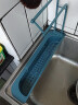 欧丽雅可伸缩水池置物架沥水篮滤水槽可挂式洗碗抹布架抽拉收纳架 蓝色 实拍图