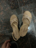 森达（SENDA）时尚高跟鞋女夏季新商场同款气质坡高跟休闲凉鞋SNJ03BL3 杏色 36 晒单实拍图