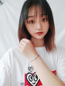【定制刻字】欧芙丽999足银天使之翼手链女银饰学生手饰时尚饰品七夕情人节生日礼物送女友 圣菲奥拉蓝锆（七仓配送/当次日达） 实拍图