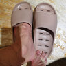 merdor卫生间拖鞋男夏季浴室家用洗澡防滑漏水速干情侣凉拖鞋女室内厚底 浅咖色(加厚鞋底) 43-44 实拍图