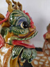 翊珗（YIXIAN）醒狮摆件黄飞鸿舞狮佛山石湾陶瓷非遗工艺品中国特色礼物送老外 小号碧彩礼盒装【赠精美底座】 实拍图