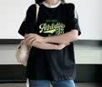 Halo Queen宽松t恤运动短袖T恤女夏季撞色字母印花上衣H143T1416 实拍图