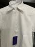 罗蒙短袖棉衬衫女夏季商务职业工装纯色正装工作服v领白衬衣 白色 36 实拍图