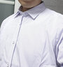 恒源祥轻奢含桑蚕丝长袖衬衫男秋冬季男士商务休闲正装衬衣中青年外套男 兰灰 38 （胸围98cm） 实拍图