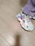 G.DUCKKIDS小黄鸭女童鞋春秋网面透气旋转纽扣女孩公主鞋软底发光亮灯运动鞋 BS-紫色603（双网） 28码 码内长17.5cm 实拍图
