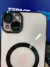 韵宁 适用iPhone16promax手机壳新款苹果15手机保护壳超薄透明磁吸全包防摔镜头膜一体防尘网硬壳轻奢 【磁吸石墨黑+镜头膜+防尘网】全包 iPhone15Plus 实拍图