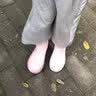 迪士尼儿童雨鞋女童雨靴小学生胶鞋宝宝水鞋女孩公主爱莎中小童雨具套装 6526款 爱莎粉色 32 内长21cm 实拍图