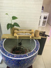 流水趣 竹排竹子流水循环摆件流水器上半部庭院客厅阳台陶瓷荷花缸造景 竹排长70＋水泵＋过滤棉（不含缸 实拍图