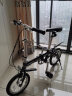 狼途（Langtu） 14寸铝合金折叠自行车男女学生成人单车超轻便携单速免安装KR14 黑红 实拍图