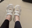 百丽（Belle）老爹运动凉鞋女透气网面休闲凉鞋B1904BQ4 米白 38 (240mm) 实拍图
