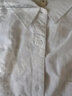 暖乔（Nuanqiao）全棉牛津纺纯棉衬衫女长袖宽松春秋白色工装休闲打底衬衣 白色口袋 L（115-130斤） 实拍图