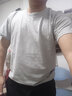【2件装】100%纯棉质感圆领短袖T恤男宽松百搭纯色打底衫男士全棉半袖体恤众舰行 【2件装】白色+白色 L【建议穿100-115斤】 实拍图