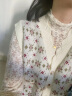 阿梵尼 黄金吊坠女银杏小裙子项链 杏福相拥银杏锁骨链 足金银杏吊坠 实拍图