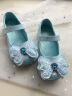 泰兰尼斯春季童鞋女童公主鞋蝴蝶结时尚水晶演出皮鞋 蓝色 27码 晒单实拍图